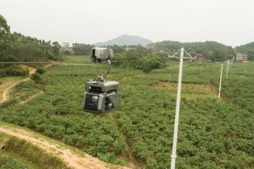 穿梭機高空行走送包裹！茂名試水全國首條智慧物流快線