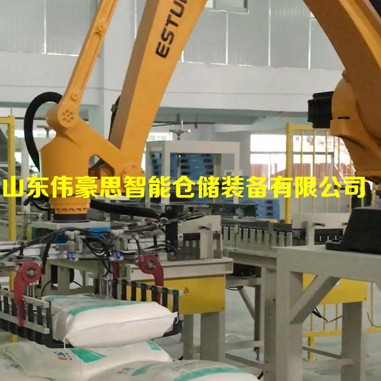 袋裝雞飼料全自動碼垛機(jī)非標(biāo)定制 碼垛機(jī)器人廠家
