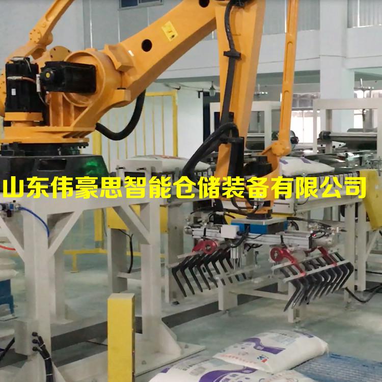 食鹽全自動碼垛機(jī)工作原理 機(jī)器人碼垛機(jī)廠家直供